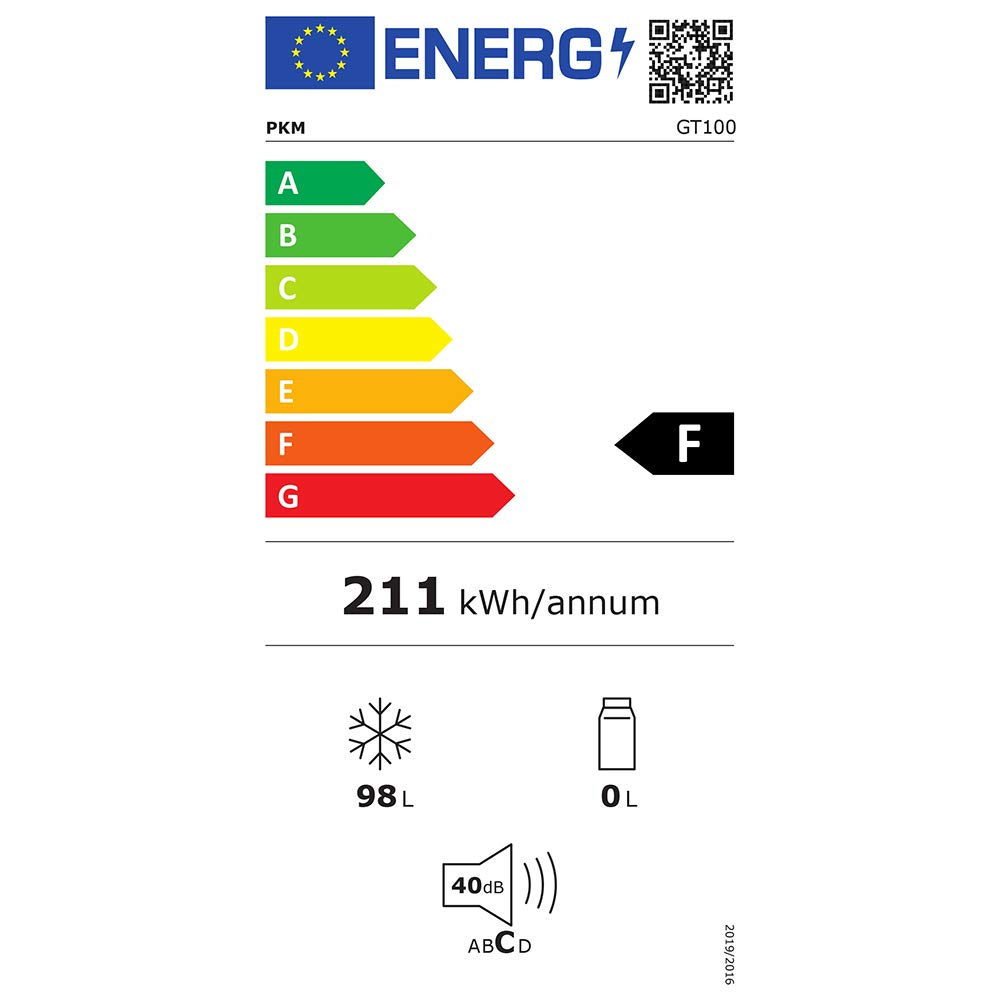 PKM Gefriertruhe GT 100 I 98L Nutzhinhalt I inkl. Dual-Modus für Tiefkühlung und Kühlung I Gefriervermögen in 24H 10Kg I 4****Gefrierfach I Standgerät I Leise Laufleistung mit 40dB I Weiß