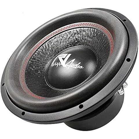 RI Audio 12'' Subwoofer 1800 Watts Max Dual 4 Ohm Energy Series RI-PW12D4 Single, Black Cover