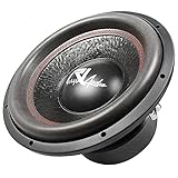 RI Audio 12'' Subwoofer 1800 Watts Max Dual 4 Ohm Energy Series RI-PW12D4 Single, Black