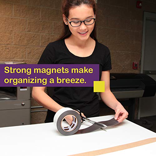 ATack Magnetic Tape Strip Roll, 2-Inch x 10-Foot, Self-Adhesive, Peel and Stick on Double-Sided Magnet Strips for Fridge, Crafts and DIY Projects - Thumbnail 2