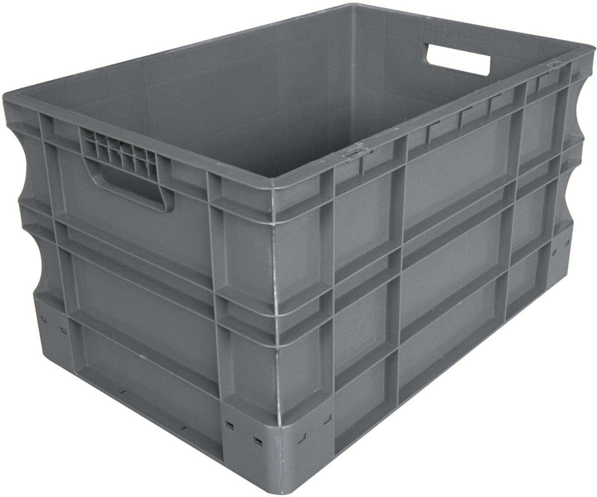 Viso Bac de rangement polypropylène gerbable norme Europe - 70L - charge maxi 50Kg 400x600x400