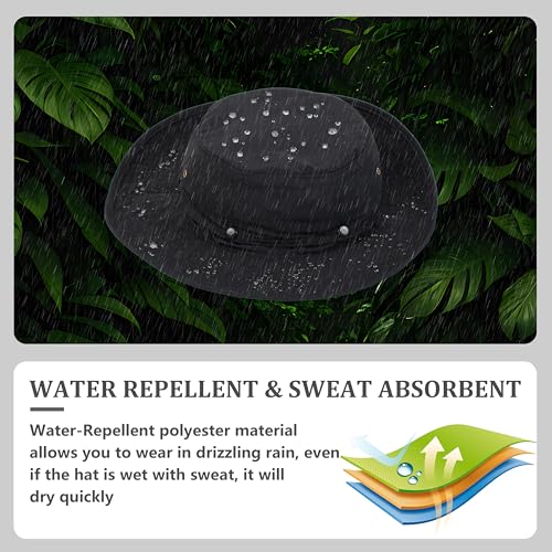 Image of Palmyth Head Net Hat, Sun Hat Safari Hat | UPF 50+, Removable Neck Flap, Water-Repellent, Wide Brim, Adjustable Chin Strap for Fishing and Gardening