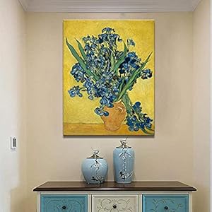 YHJK Canvasdruk impressieve schilder Van Goghs Iris poster en prints muurkunst beroemde canvas schilderij woonkamer…