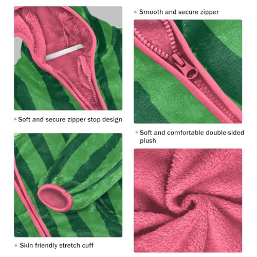 GuoChe Watermelon Stripe Boys Hooded Fleece Jacket3