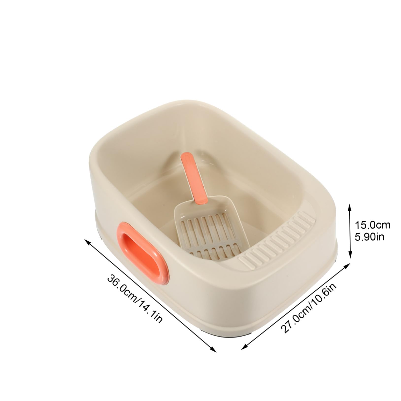 BESPORTBLE Cat Litter Pan Kitten Potty Large Entrance Pet Plastic Toilet Home Pet Shop Use