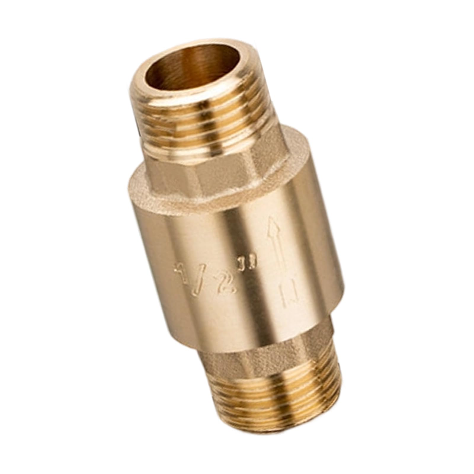 Woedpez Double Outside 6" Brass Anti-Backflow Check Vertical Leakproof Design For Hvac & Supply Applications Thickened Body Brass Check