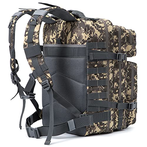 Image of QT&QY 45L Military Tactical Backpacks Molle Army Assault Pack 3 Day Bug Out Bag Hiking Treeking Rucksack