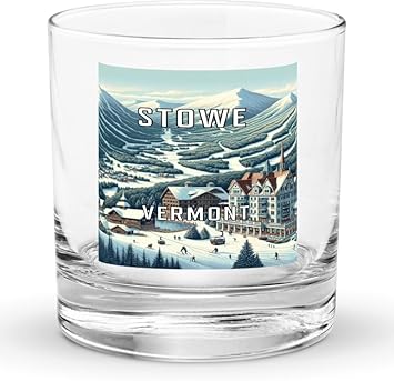 Stowe Vermont 10.5 oz Souvenir Rocks Glass