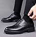 Men Dress Shoes British Style Fashion Business Formal Casual Leather Shoes for Wedding Groom Office Wear(10) Black