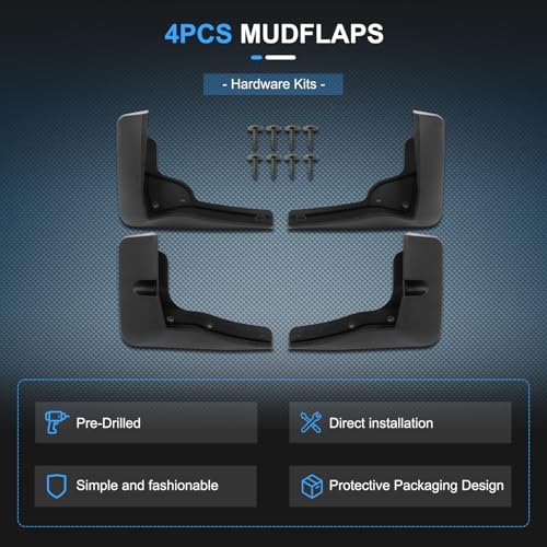 Image of ECCPP 4Pcs Mud Flaps Splash Guards 2024-2024 for Hyundai for Sonata 2.0L 2.5L Front & Rear Mud Guards