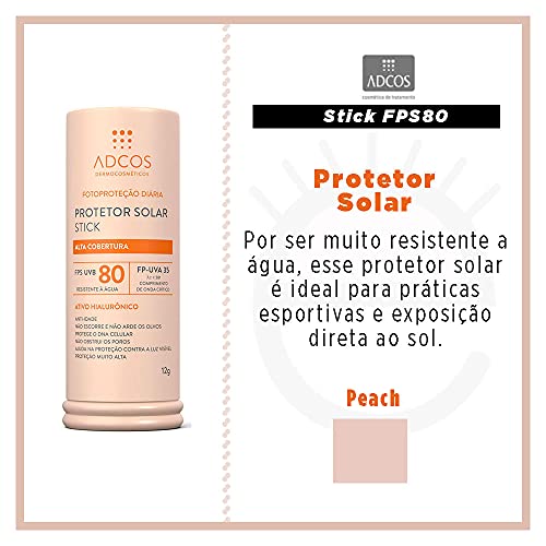 Adcos Protetor Solar Tonalizante Stick FPS80 Peach 12g
