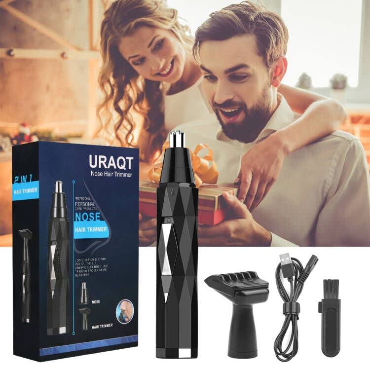 URAQT Nasenhaartrimmer, Nasen/Ohrhaarschneider Herren, Professionelle Nasenhaarentferner...