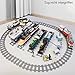 103pcs-City Train Tracks Extension Accessory Set, Compatible with Major City Train Sets 60205 60238, Railroad Building Toy for Kids, Gift for Train Enthusiasts-40 Curved 56 Straight 7 Crossing Rails