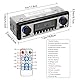 Classic Car Stereo Bluetooth Car Radio 2 Knob Single Din 60WX4 FM Freisprecheinrichtung Autoradio Oldtimer MP3 AUX USB U-Disk Audio mit Fernbedienung