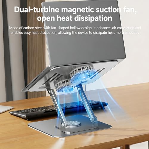 Soporte para Laptop con Ventiladores y Altura Ajustable miniatura 6