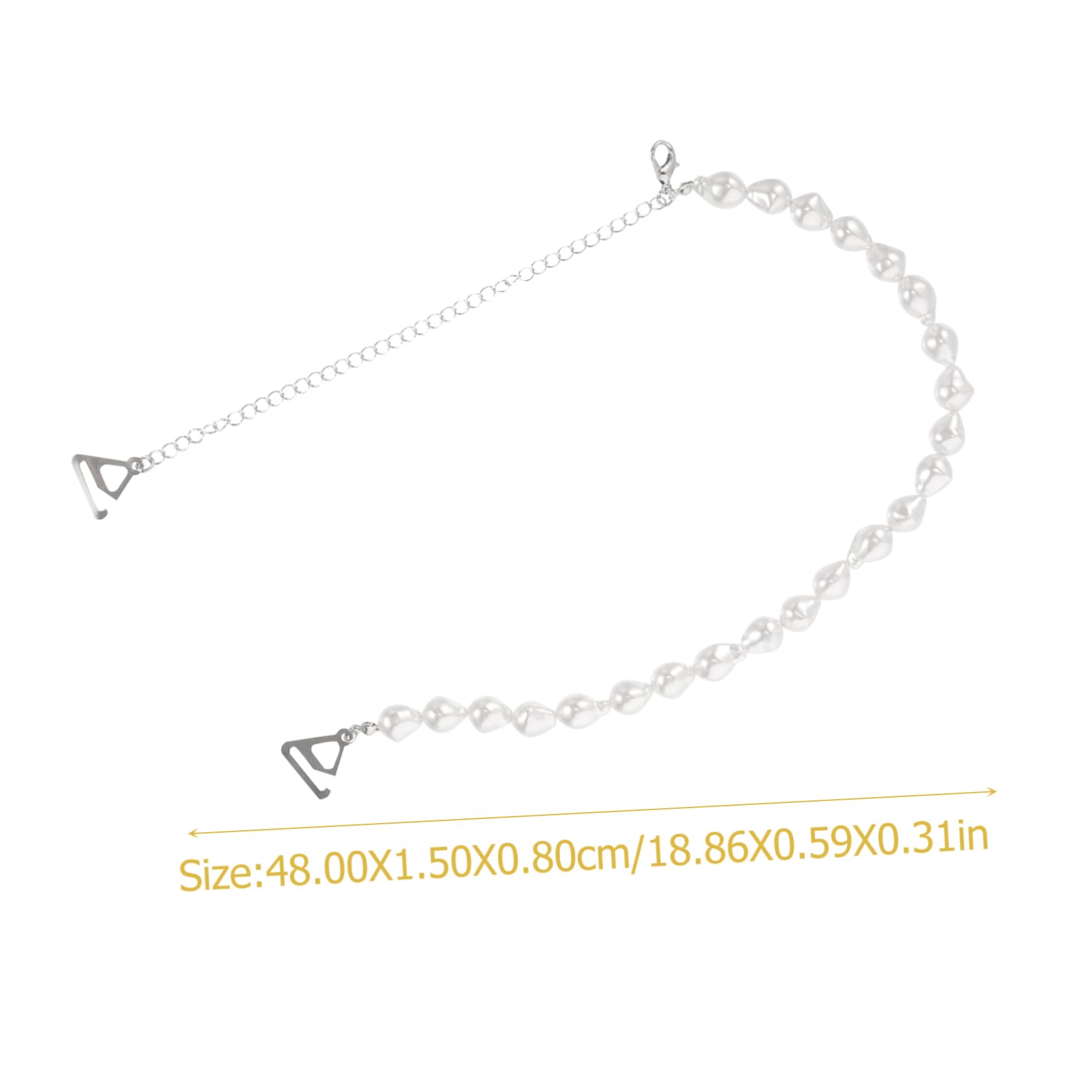 Healeved Schultergurt BH Perlen Funkelnd Für Damen BH-träger Dekorativ BH-träger Aus Metall Frauen-BH-träger BH -träger BH -zubehör BH -gurthalter Weiß Zinklegierung