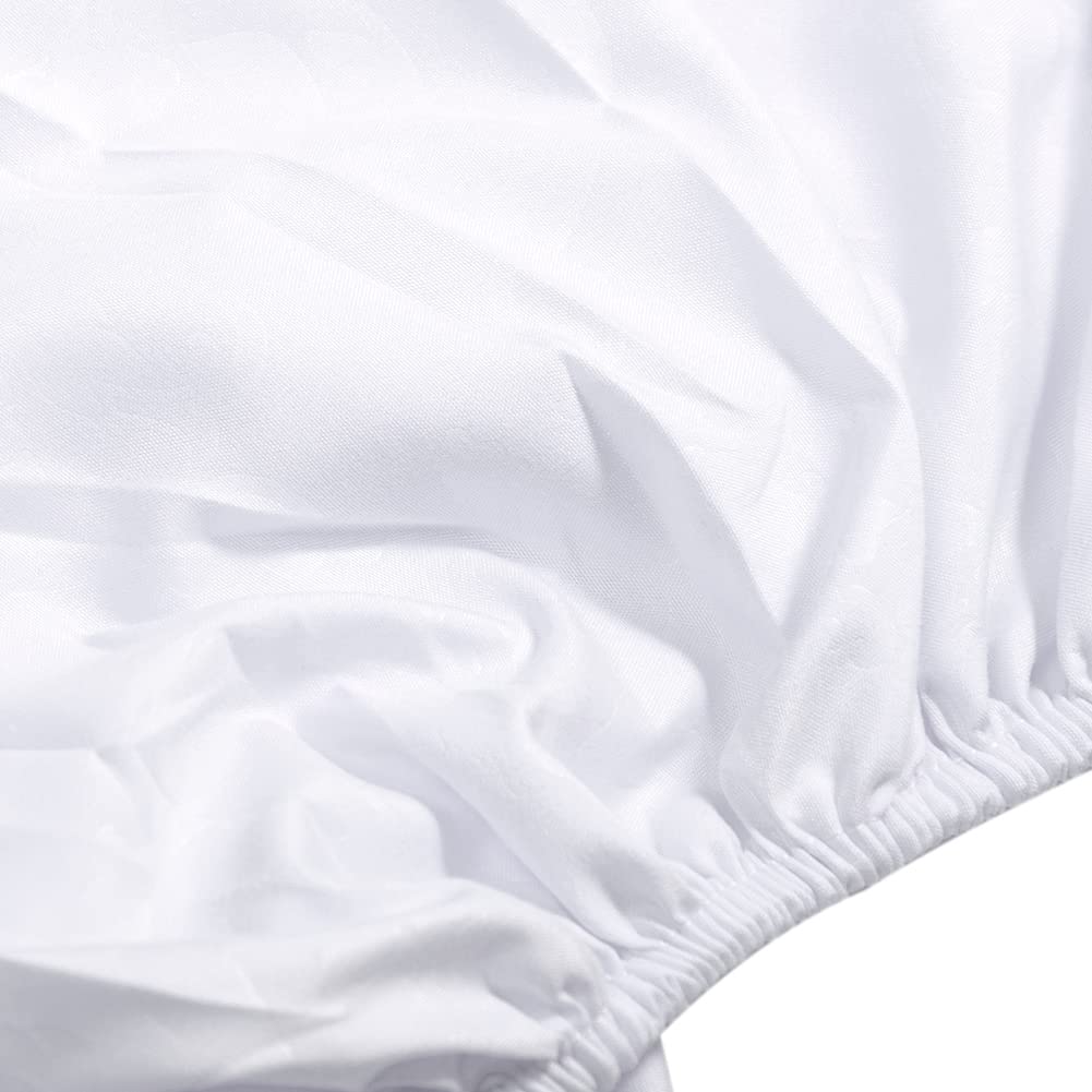 2 lenzuola per lettini da massaggio, con foro universale per il viso, con angoli elasticizzati, per SPA e salone di bellezza per il viso, (colore: bianco)