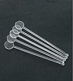 Brccee AC 100PCS 7 Inches Cocktail Swizzle Sticks, Disposible Plastic Drink Stirrers Plastic Coffee Whiskey Beverage Stirrers (Transparent)