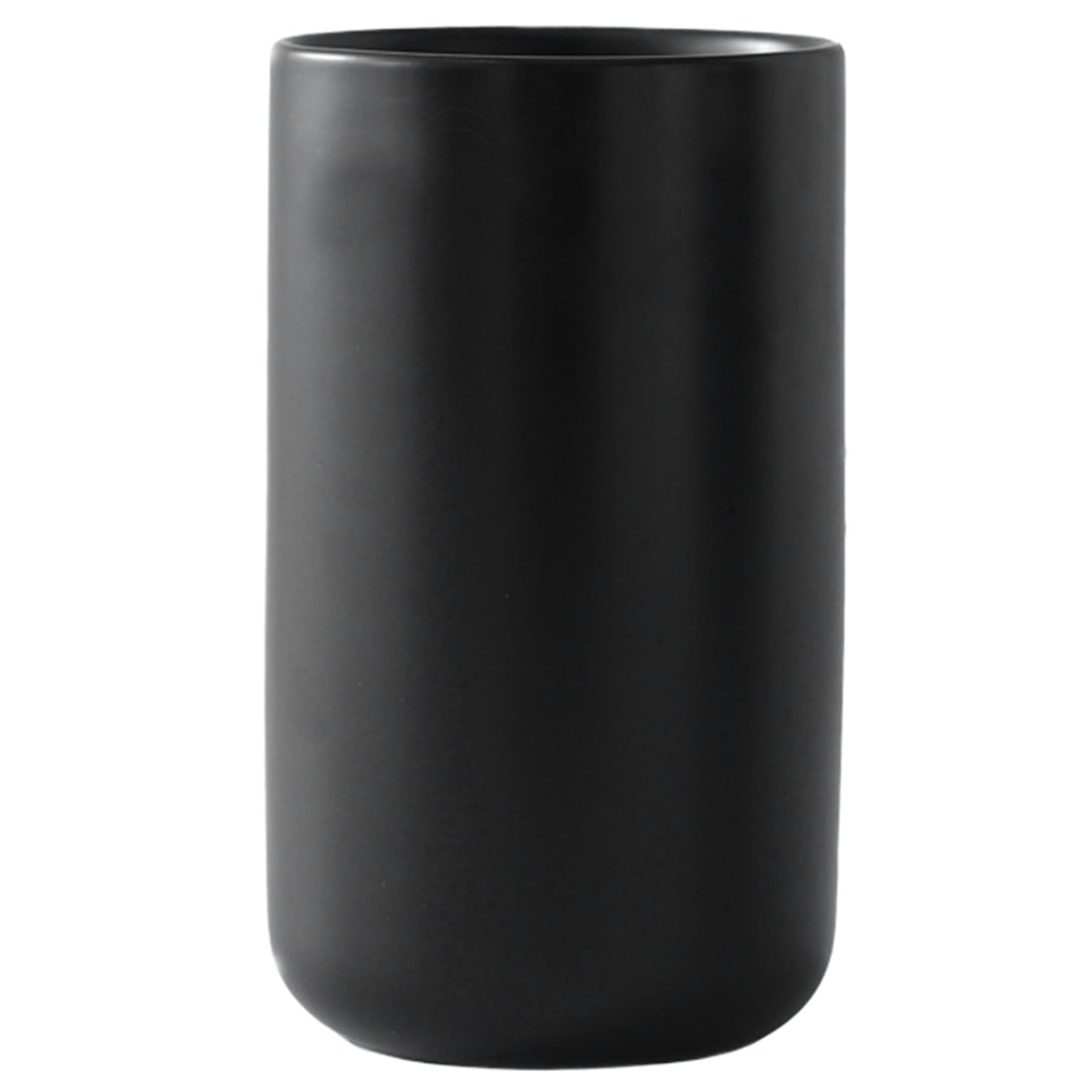 Licsaliwe Black Ceramic Kitchen Utensil Holder, 6.9 Inch Matte Farmhouse Countertop Organizer For Cooking Tools