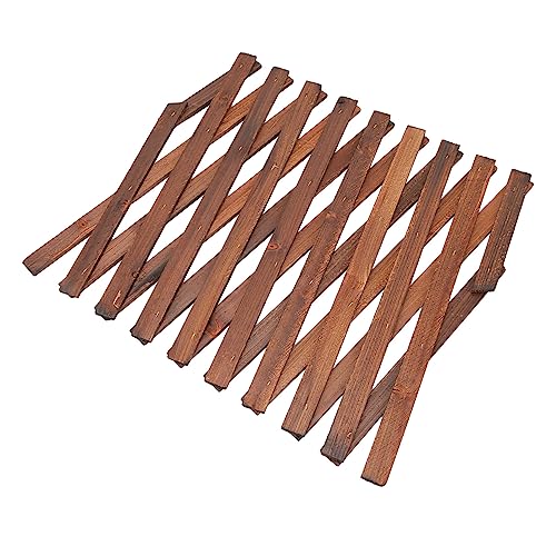 Clôture extensible en pin avec support pour plantes grimpantes - 7