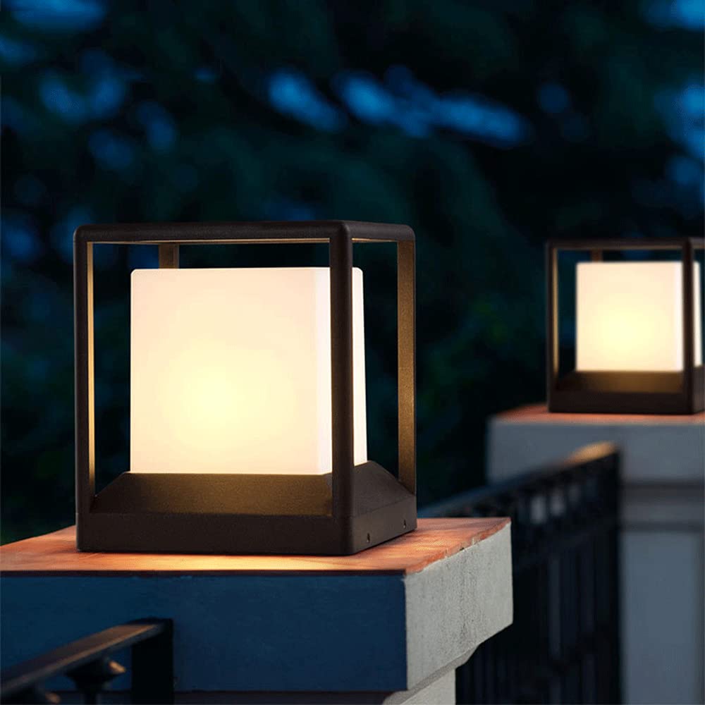 CHENKUI IP54 Wodoodporne Lampy Słupkowe Zewnętrzne Oświetlenie Garażowe Aluminium PC Klosz Post Head Light E27 Base Pier Mount Oprawa Oświetleniowa Do Zewnętrznego Domu Ganek Patio Na Zewnątrz Pokładu