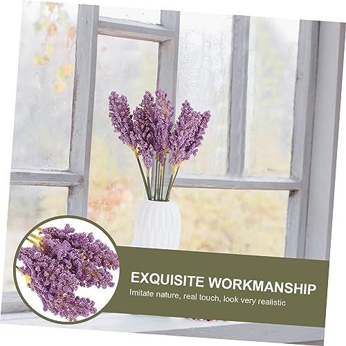 Ramo de 5 Flores Secas de Pasto de Plástico para Decoración miniatura 4