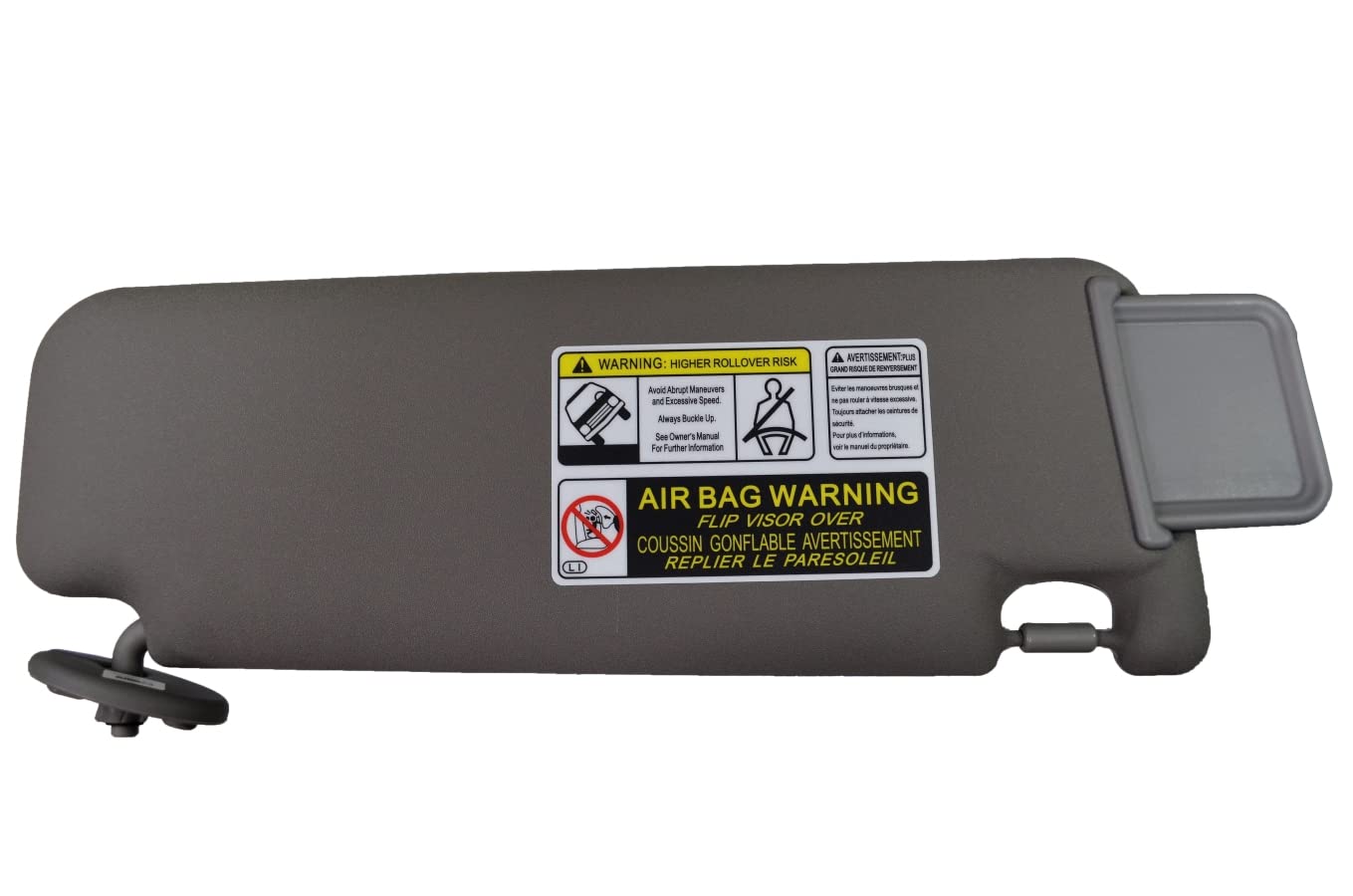 PT Auto Warehouse SNV-TO9184G-LH - Parasole, senza tenda scorrevole, grigio (pietra), lato conducente, sostituisce # ‎‎74320-3D050-B0, 743203D050B0