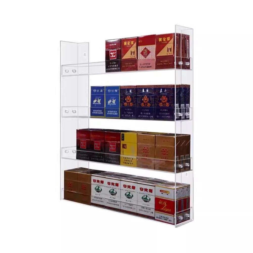 Estantes De Exhibición De Tiendas, Estante De Almacenamiento De Cigarros Colgantes En La Pared Vitrina De Cigarrillos Yakele Se Puede Usar En Recuerdos, Bocadillos, Vino, Cosméticos(39x6x51cm)