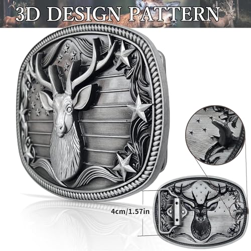 Image of Western Cowboy Belt Buckles Men - Western Belt Buckle Vintage Country Belt Buckle for Men Women Cowgirl Cowboy Gifts