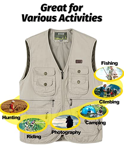 Men's Outdoor Fishing Vest Sleeveless Jackets Multi Pocket Photographers Vest Outerwear Tool Vests2