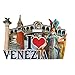 Venecia Italia imán para nevera 3D de recuerdo turístico regalo decoración hogar cocina etiqueta magnética Venezia nevera imán colección