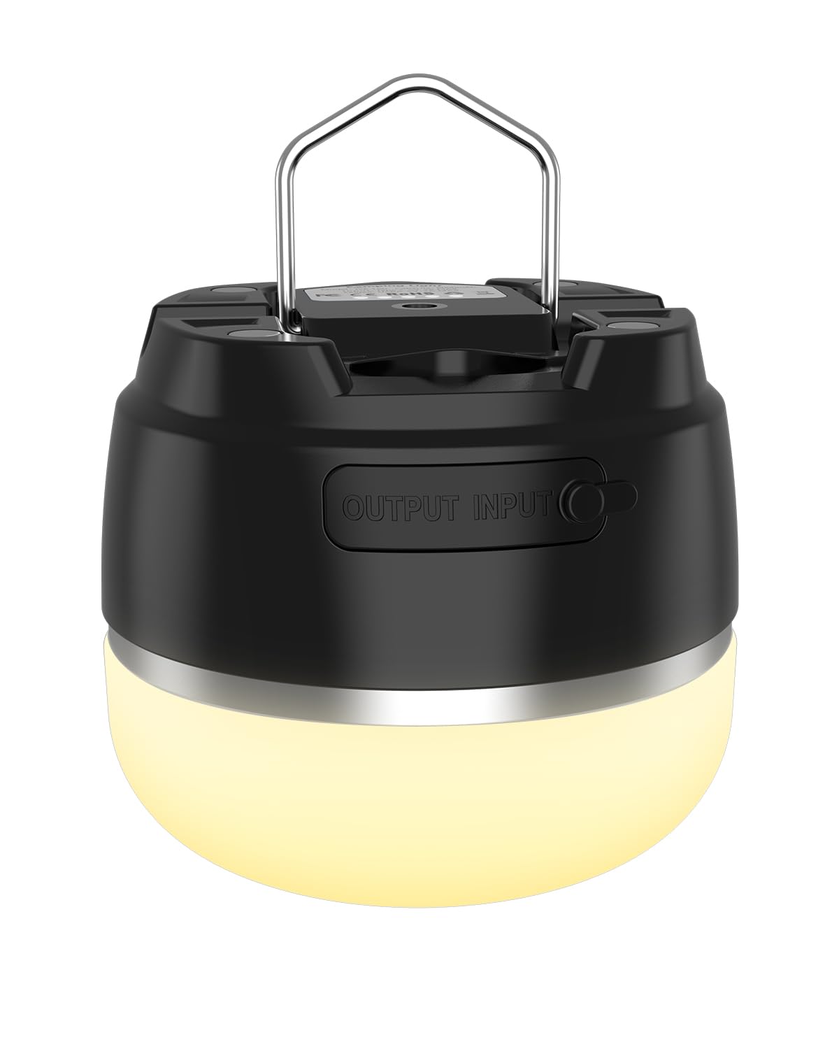 Linterna LED para camping, 8000 mAh, recargable, con 4 modos de luz, 6 luces ajustables de brillo, linterna colgante de emergencia impermeable para huracán, cortes de energía, hogar, senderismo