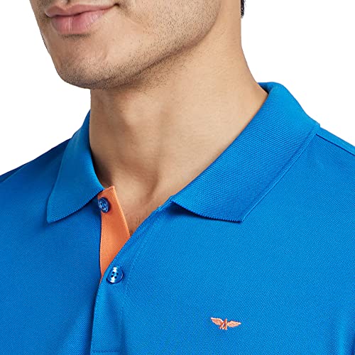 Image of Park Avenue Slim Fit Pure Cotton Print Pattern Polo Neck Casual T-Shirt