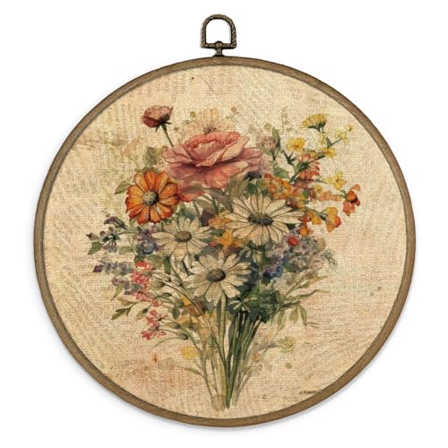MAQIKA Vintage Floral Framed Wall Art Decor, Botanical...