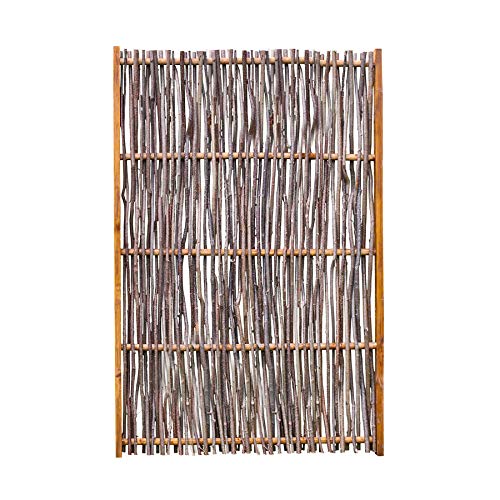 Weidenprofi Sichtschutz, Haselnusszaun Modell KOMPAKT, Flechtzaun aus Hasel, Größe (BxH): 120 x 180 cm, massiver Holzrahmen 3,5 x 7 cm