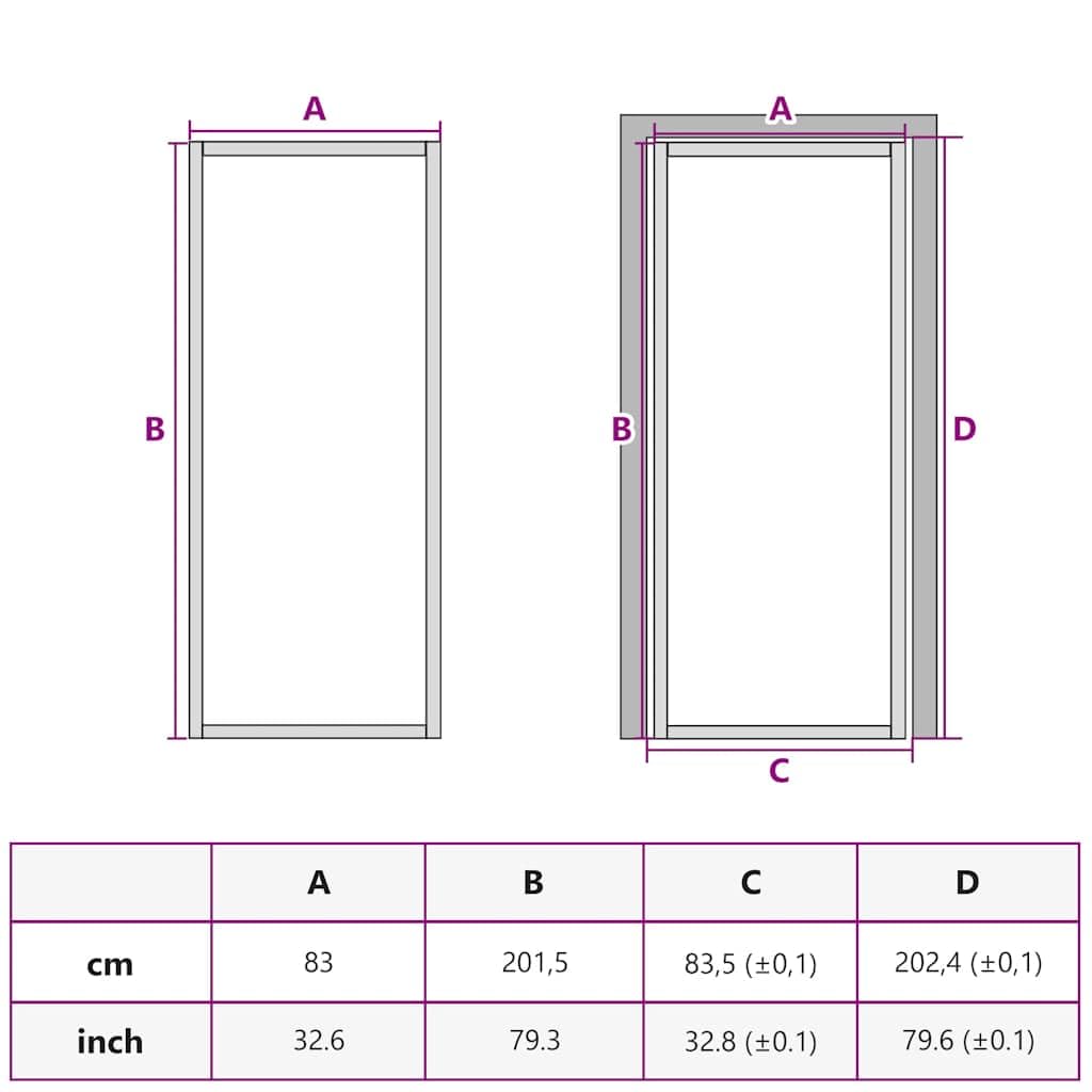 vidaXL Porta Interna 83x201,5 cm Bianca in Vetro ESG e Alluminio
