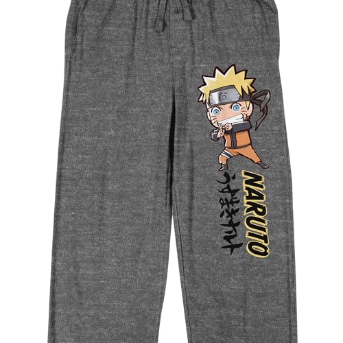 Bioworld Naruto Shippuden Chibi Naruto Men's Heather Gray Sleep Pants2