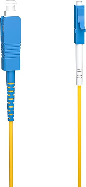 SC-LC Simplex Fiber Patch Cord, 9/125μm Single Mode, LSZH, 10 ft/3 m