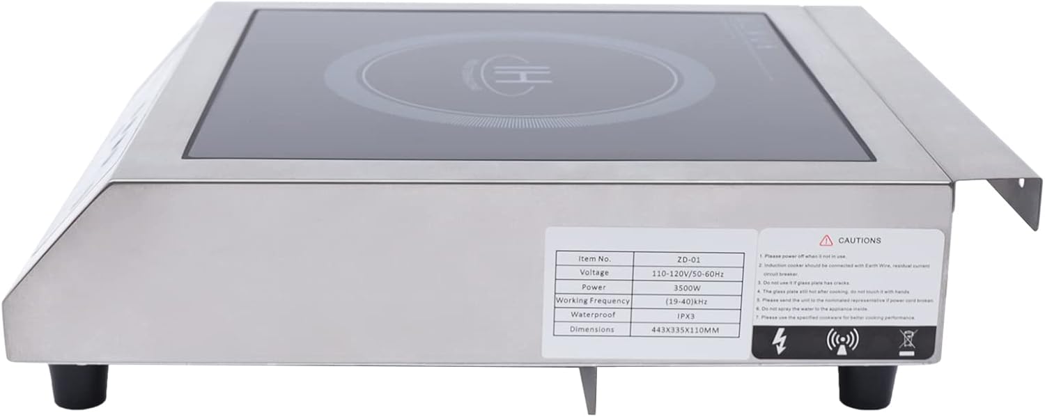 Induction Cooktop 3500W Electric Countertop Burner Hot Plate Sensor Touch Stove Electric Stove Top Portable Induction Cooktop Cooker Smooth Surface with Timer Temperature Control