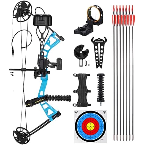Lanneret Youth Compound Bow Package for Youth & Kids,Beginners and Women,10-40 Lbs Draw Weight,16"-28" Draw Length,290fps，Compound Bow Kit for Beginner Cover