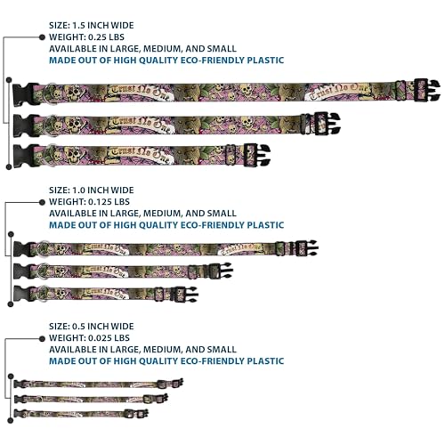 Collar rosa Buckle-Down 13-18" que evita tirones gracias a su clip resistente 4