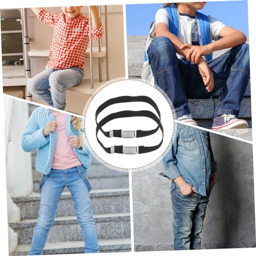 FRCOLOR 2pcs Boys and Girls Adjustable Elastic Buckle Waist Belt Girls Stretchy Uniform Belts for School Casual Wear and Active Play3