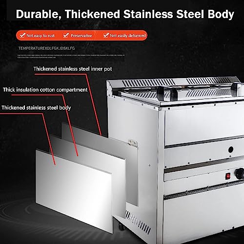 Gas-Fritteuse, Propangas-Fritteuse, kommerzielle Arbeitsplatte, Temperaturregelung, Edelstahltanks, Tank-Fritteuse, Gas-Fritteuse – Bild 7