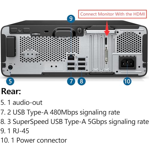 Image of HP ProDesk 600 G6 SFF Desktop PC, Intel 6-Core i5-10400F, 16GB DDR4 RAM, 512GB SSD, GeForce GT 610, Windows 11 Pro, Dual Monitor, USB WiFi Adapter, Keyboard & Mouse, Business Computer