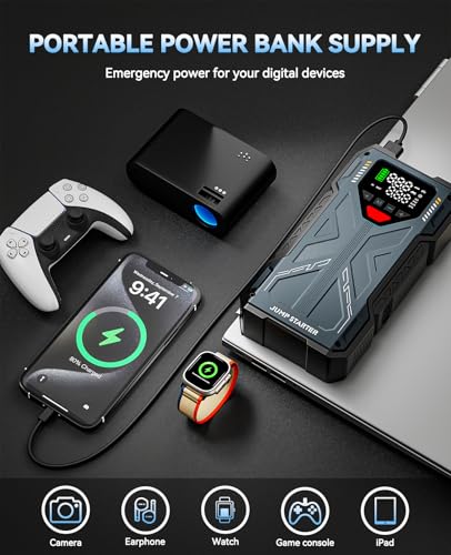 Portable Jump Starter with 150PSI Compressor