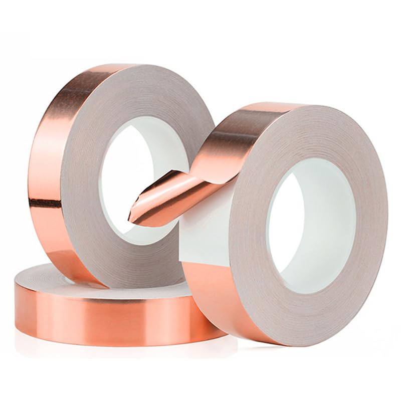 nastro di rame, Festa del papà, Nastro schermante conduttivo monofacciale in lamina di rame da 10M e 25M(50mm,25M)