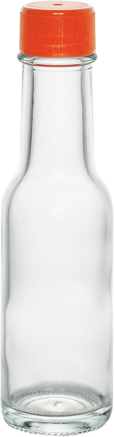 Restaurantware-Vetri 3 Ounce Woozy Bottles, 10 Empty Sauce Bottles With Red Caps – Dishwashable, Durable, Clear Glass Hot Sauce Bottles, For Salad Dressings, BBQ Sauce, Oil, Tincture, And More Restaurantware-Vetri 3 Ounce Woozy Bottles, 10 Empty Sauce Bottles With Red Caps – Dishwashable, Durable, Clear Glass Hot Sauce Bottles, For Salad Dressings, BBQ Sauce, Oil, Tincture, And More