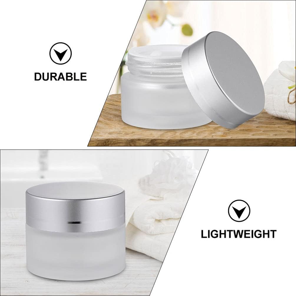 6 Pack 50g Glass Cosmetic Jars with Inner Liners and Dome Lids image 3