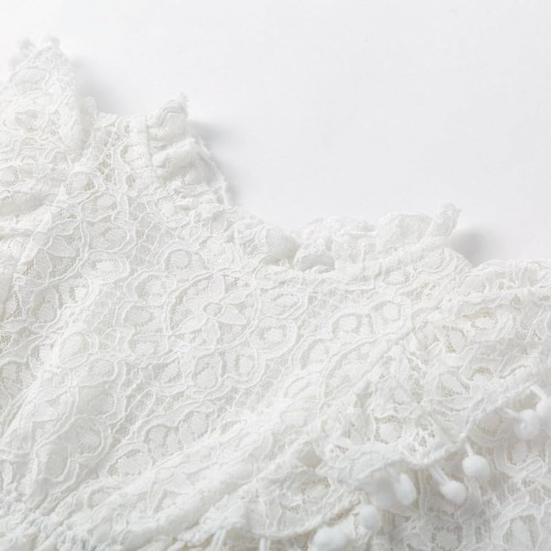 Simplee kids Baby Girls Rompers Long Sleeve Pompoms Infant Toddler Jumpsuit for Spring Fall Winter3