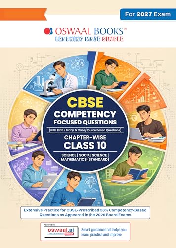 Image of Oswaal CBSE Competency Focused Questions For Class 10 | Chapter-wise | For Board Exam | Science, Social Science, Maths| 1000+ Real Life Applications | MCQs | Case /Source Based Questions with Oswaal AI